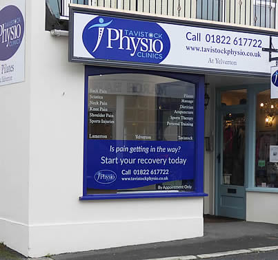 The entrance to the Tavistock Physio Clinic in Yelverton