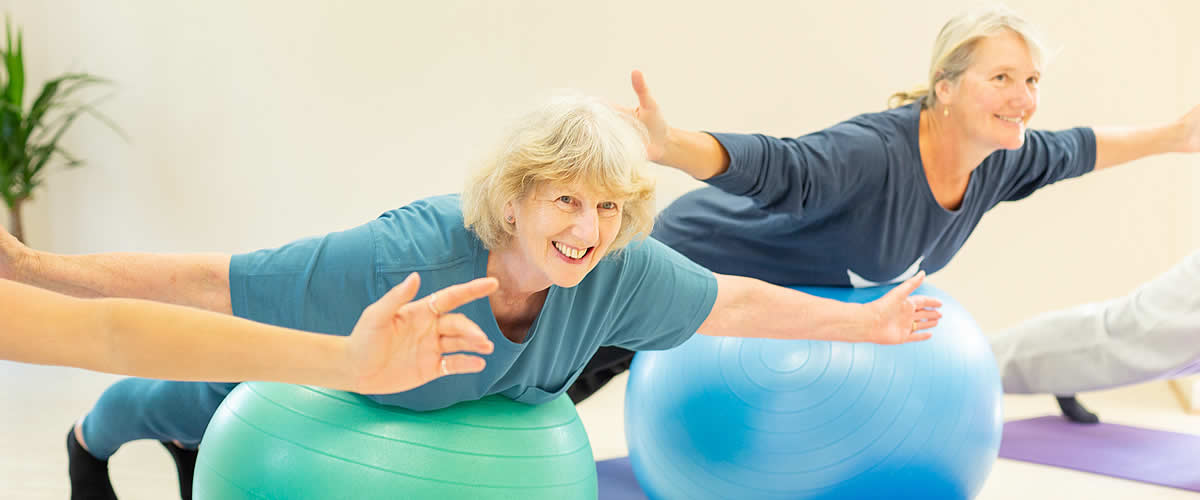 Women taking part in pilates class at Tavistock Physio Clinics